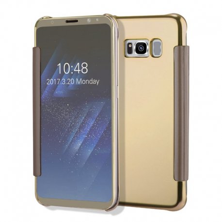 CLEAR VIEW COVER FOR SAMSUNG GALAXY S8 GOLD
