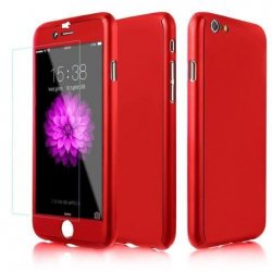 Ultra Thin 360° Full Body Protective Case For iPhone 7 Red