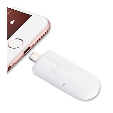 USB 3.0 Flash Memory White 16GB for iPhone 4.7 6G / 7G 4.7 / 7 Plus 5.5 iPhone / iPad