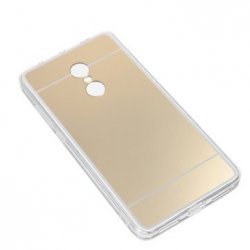 Xiaomi Redmi Note 4X Luxury Mirror Surface Plating Soft TPU Silicone Protection Case Gold