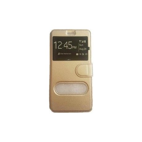 XIAOMI REDMI NOTE 2 BOOK CASE GOLD WITH WINDOWS
