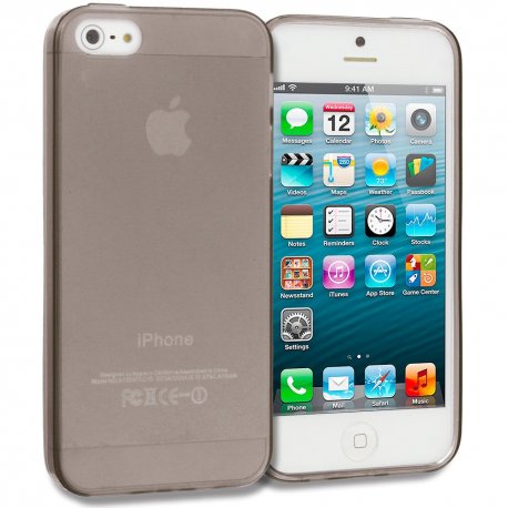 IPHONE 5/5S/SE SILICON CASE BLACK TRANSPERANT