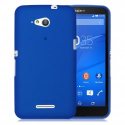 SONY Ε4 BLUE SILICON CASE TRANSPERANT MATTE