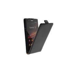Sony Xperia Ζ1 / L39H / C6903 FLIP CASE LEATHER BLACK
