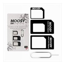 NOOSY 3-in-1 Nano Sim Adapter Black