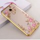 Xiaomi Redmi Note 4 Case Plating Flora Diamond Chic Flower Soft TPU Silicone Gold