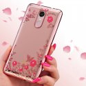 Xiaomi Redmi 4X Case Plating Flora Diamond Chic Flower Soft TPU Silicone RoseGold