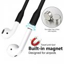 MBaccess Magnetic Sport Silicone Strap For Airpods Black