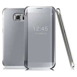 Samsung Galaxy S6 Edge G925 Clear View Case Silver