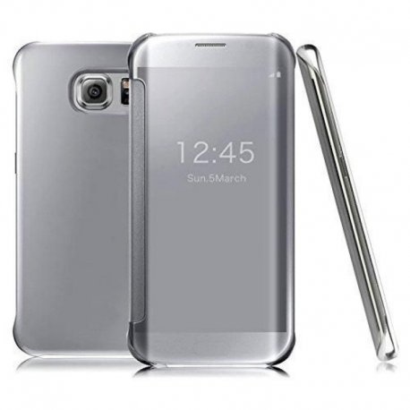Samsung Galaxy S6 Edge G925 Clear View Case Silver