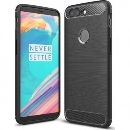 OnePlus 5T Silicon Case Carbon Fiber Brushed