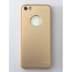 IPhone 5/5S/SE Aluminium Metal Cover and Silicone Inner Case Gold