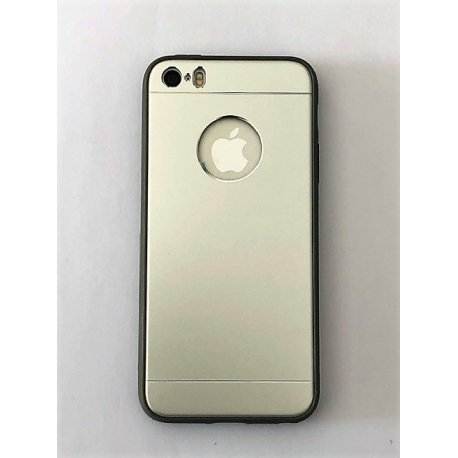 IPhone 5/5S/SE Aluminium Metal Cover and Silicone Inner Case Silver