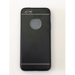 IPhone 5/5S/SE Aluminium Metal Cover and Silicone Inner Case Black