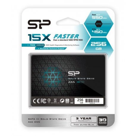 Silicon PowerSSD A55 256GB 2.5"SATA III