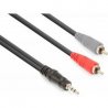 Cable Stereo Jack 3.5mm Male To 2x Rca Premium Gold Blister