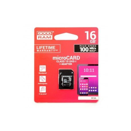GoodRAM M1AA microSDHC 16GB U1 with Adapter