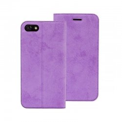 LG K10 2018 Magnet Book Case Luxus Velour Purple