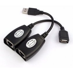 MB Converter CAT 5/5a/6 To USB Black Bulk
