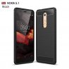Nokia 5.1 Case Carbon Fiber Design TPU Flexible Soft Black