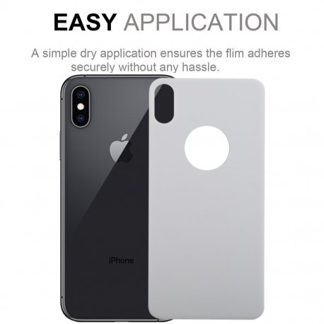 IPhone X/XS Back Tempered Glass 9H White