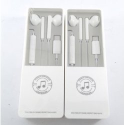 MB Earphone Type-C Plug Stereo Headset White