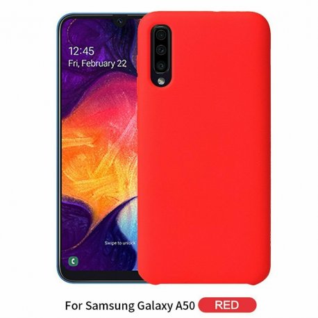 Samsung Galaxy A50 A505 Silky And Soft Touch Finish Silicon Case Red