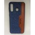 Xiaomi Redmi Note 7 Retro Jean Denim PU Leather Case Blue-Brown