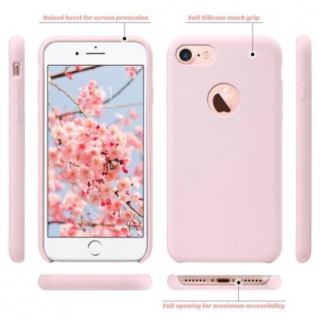 IPhone 7/8 Silky And Soft Touch Finish Silicon Case Light Pink