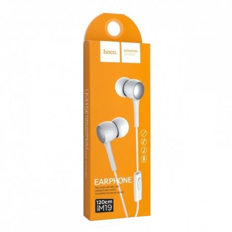 HOCO Earphones Drumbeat M19 White