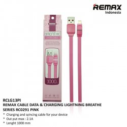 Remax RC-029 Breathe Data Cable Apple Lighting Pink