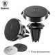 Baseus SUGX-A01 360 Degree Rotation Magnetic Air Vent Car Mount With Cable Clip Holder Car Phone Bracket Black