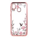 Samsung Galaxy A40 A405 Back Case Flower RoseGold