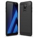 Samsung Galaxy A6 Plus A605 Case Carbon Fiber Design TPU Flexible Soft Black