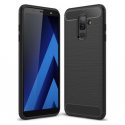 Samsung Galaxy A6 Plus A605 Case Carbon Fiber Design TPU Flexible Soft Black