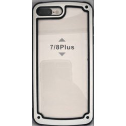 IPhone 7 Plus/8 Plus Armor Transparent Acrylic+TPU Hybrid Phone Case White