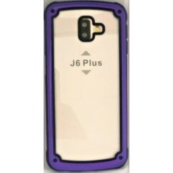 Samsung Galaxy J6 Plus J610 Armor Transparent Acrylic+TPU Hybrid Phone Case Purple