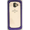 Samsung Galaxy J6 Plus J610 Armor Transparent Acrylic+TPU Hybrid Phone Case Purple