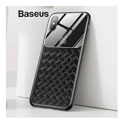 IPhone XS Max BASEUS Glass & Weaving Case Black