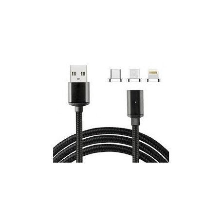 Magnetic Cable 3 IN 1 Micro USB Type C Lighting Charging and Sync