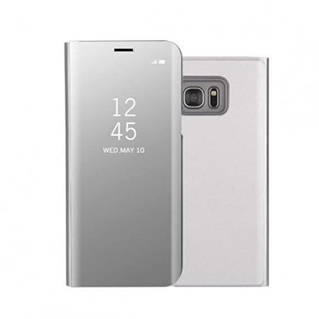 Samsung Galaxy S6 Edge Plus G928 Book Case Clear View Silver