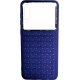 Samsung Galaxy A50 A505 Glass & Weaving Back Case Blue