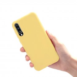 Samsung Galaxy A70 A705 Silky And Soft Touch Finish Silicon Case Yellow