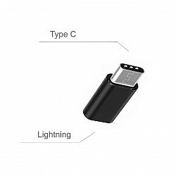 Lighting To Type C Adapter Black
