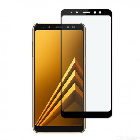 Samsung Galaxy A5 2018/A8 2018 A530 9D Full Glue Gorilla Tempered Glass 9H Black