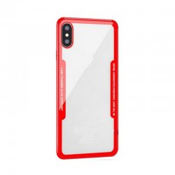 IPhone 6/6S Armor Transparent Silicone TPU+Acrylic Case Red