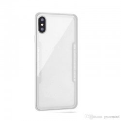 IPhone 6/6S Armor Transparent Silicone TPU+Acrylic Case White