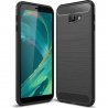 Samsung Galaxy J4 Plus J415 Case Carbon Fiber Design TPU Flexible Soft Black
