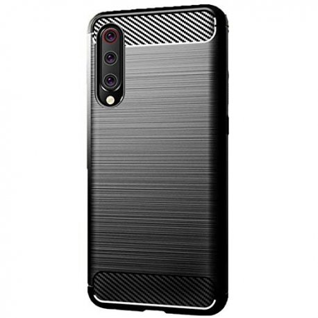 Xiaomi MI 9 Case Carbon Fiber Design TPU Flexible Soft Black