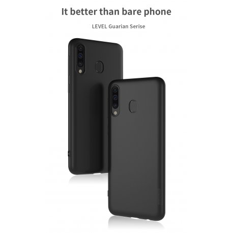 Samsung Galaxy A40 A405 Level Guardian Soft Silicone Cover Case Black